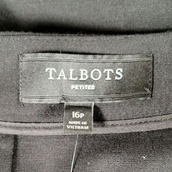Talbots Black Pencil Skirt with Bows Sz 16P - Picture 5 of 8